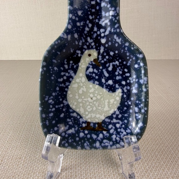 Otogiri “Spackled Goose” Spoon Rest | Navy Speckle | Japan - Picture 5 of 14